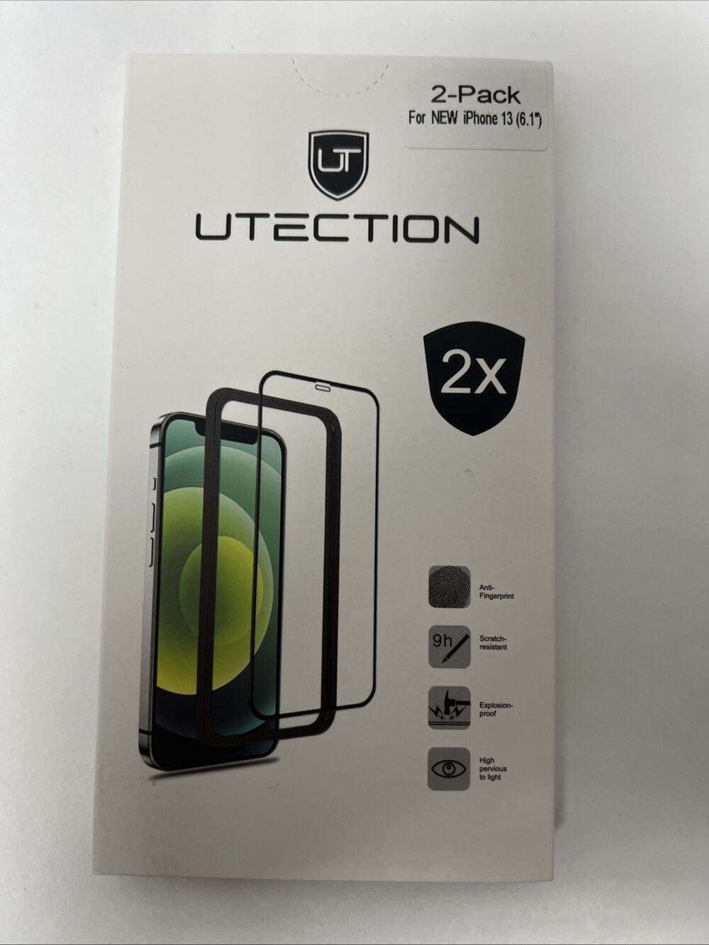 Utection 2 Pack Screen Protector Tempered Glass for iPhone 13 6.1 Inch New